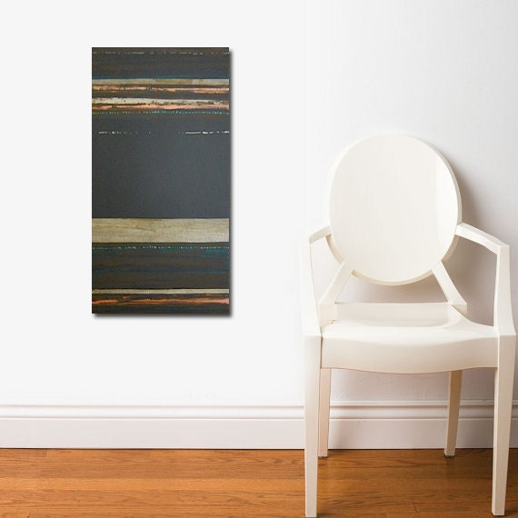 MADAGASCAR original abstract modern painting - gallery fine art - contemporary interior design - ooak home wall decor - copper brown gold