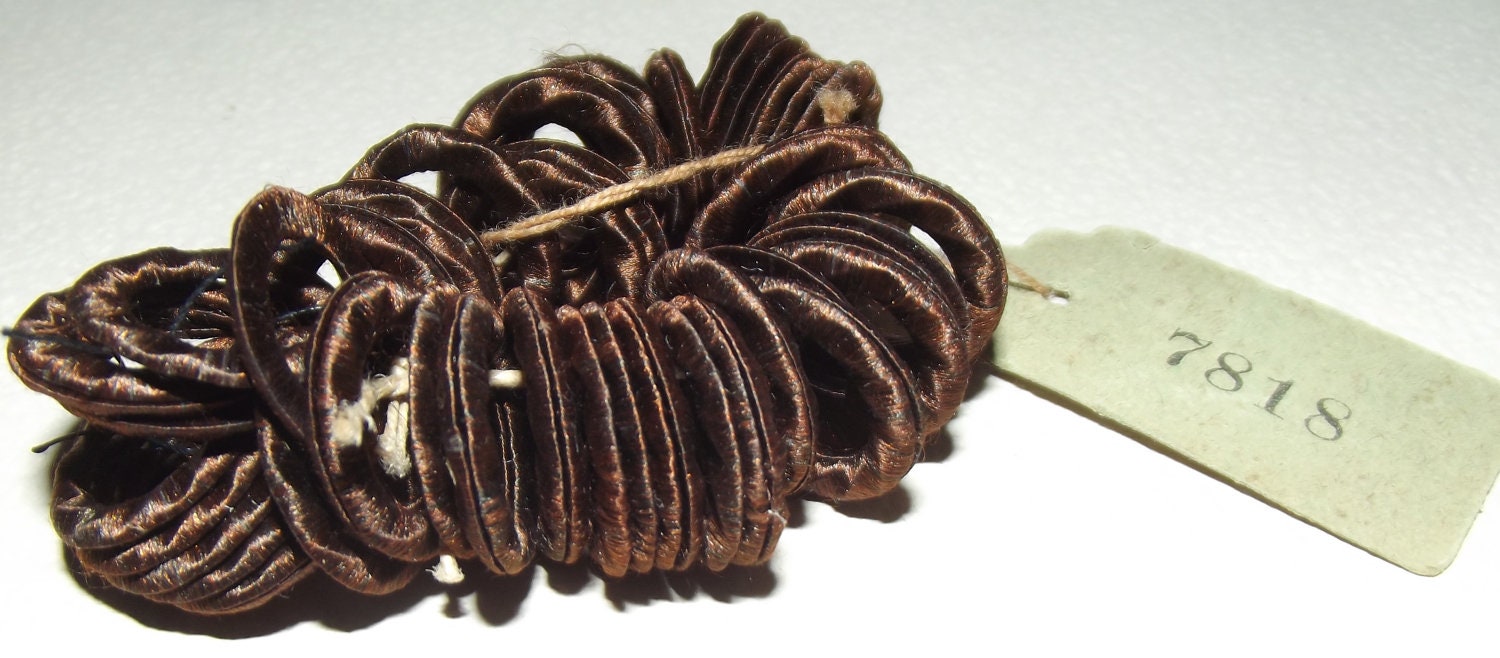 Neat Vintage silk covered rings...fabric button rings....