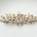 Shabby chic cream and antique gold rose furniture applique onlay ooak handmade from polymer clay
