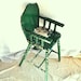Vintage Highchair Baby Seat Chippy Distressed Green Home Decor Homespunsociety