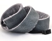 Snakeskin Camera dSLR Strap - Snakeskin with Grey Minky - Padded Camera Strap - Spring Accessories Spring Fashion