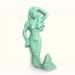 Mermaid Wall Hook / Cast Iron Mermaid Refinished in Seafoam Green