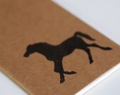 Horse silhouette moleskine, sketch pocket notebook, equestrian journal
