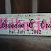 Personalized Wedding Sign Hand Painted