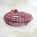 Wrap Bracelet Purple Pearl Bracelet Beaded Bracelet