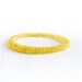 Neon yellow bangle bracelet. Bead woven rope stack bracelet, minimalist style tiny seed beads Trendy  jewelry