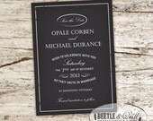 Black Dahlia Printable Save the Date