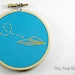 Mini Paper Airplane Embroidery Hoop Art