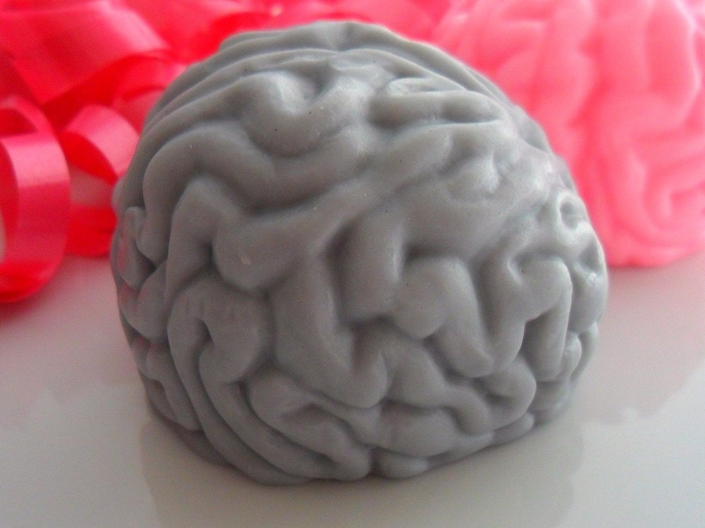 BRAIN SOAP - Brain Gift Set 3 Soaps - Birthday Party Favor - Stocking Stuffer - Halloween Party - Gag Gift