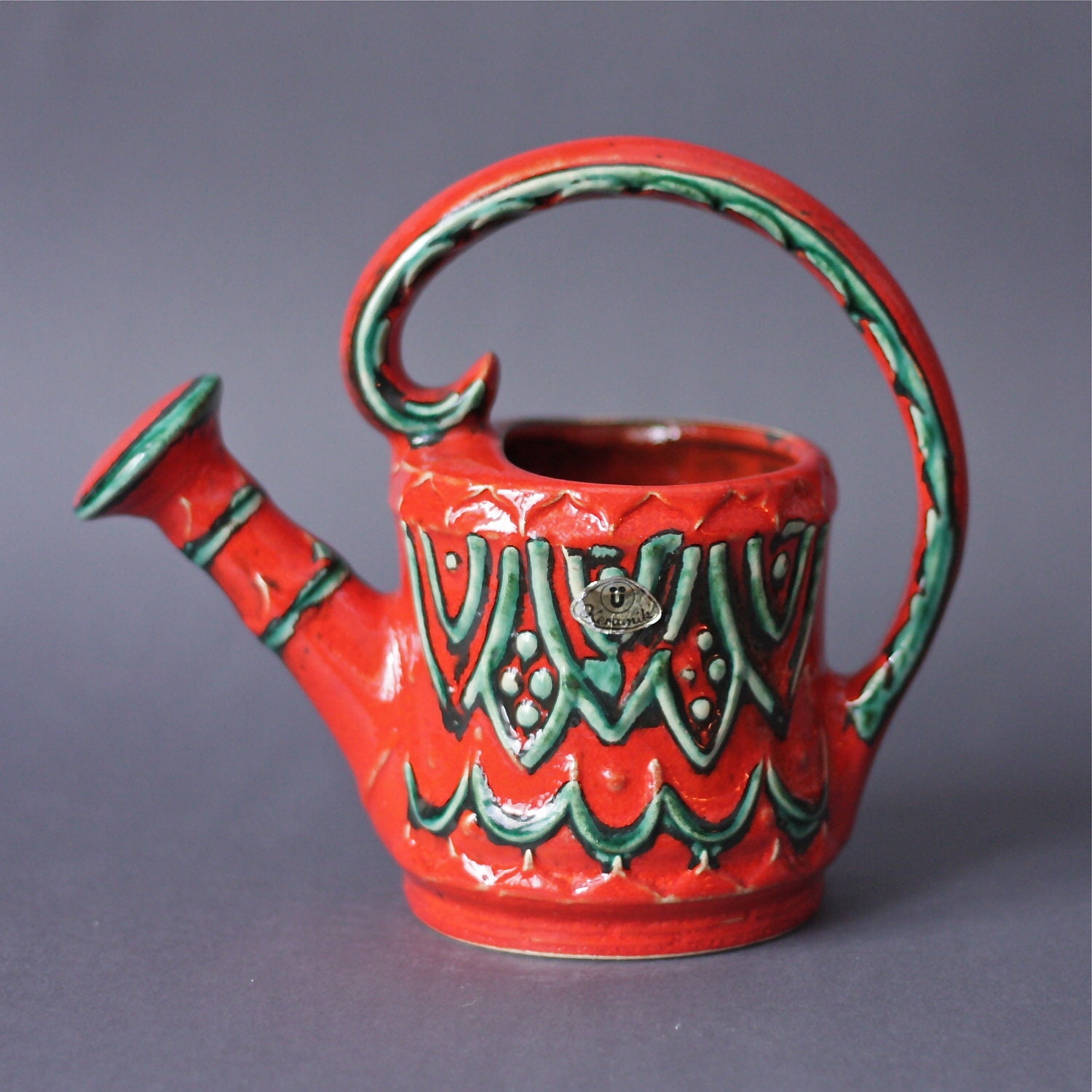 West German Pottery Watering Can by Übelacker Keramik