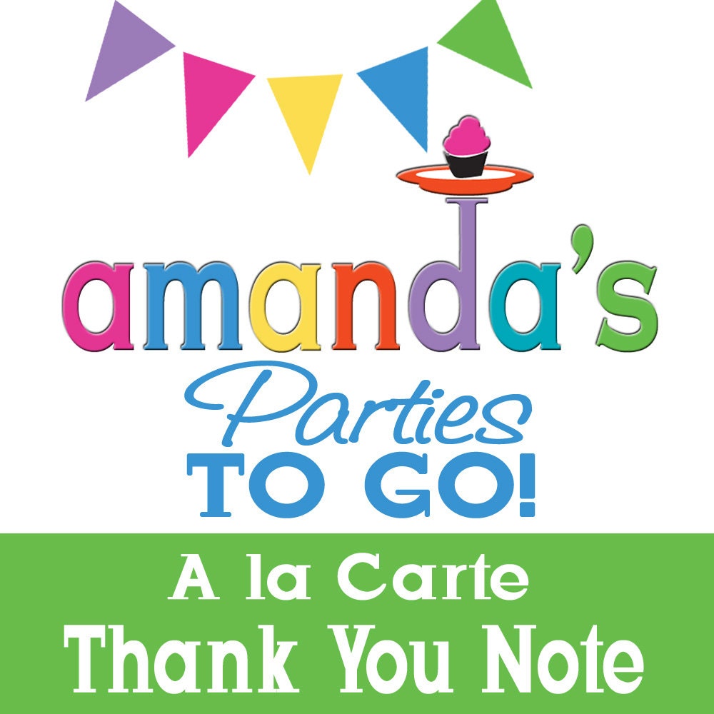 Thank You Note Printable - A la Carte Party Single by Amanda's Parties To Go Il_570xn