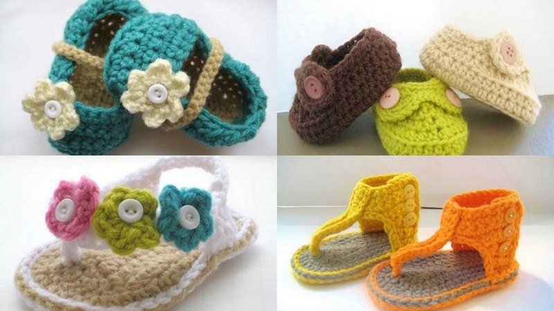 Crochet Pattern Booties, Any 2 Crochet Patterns for 7.99