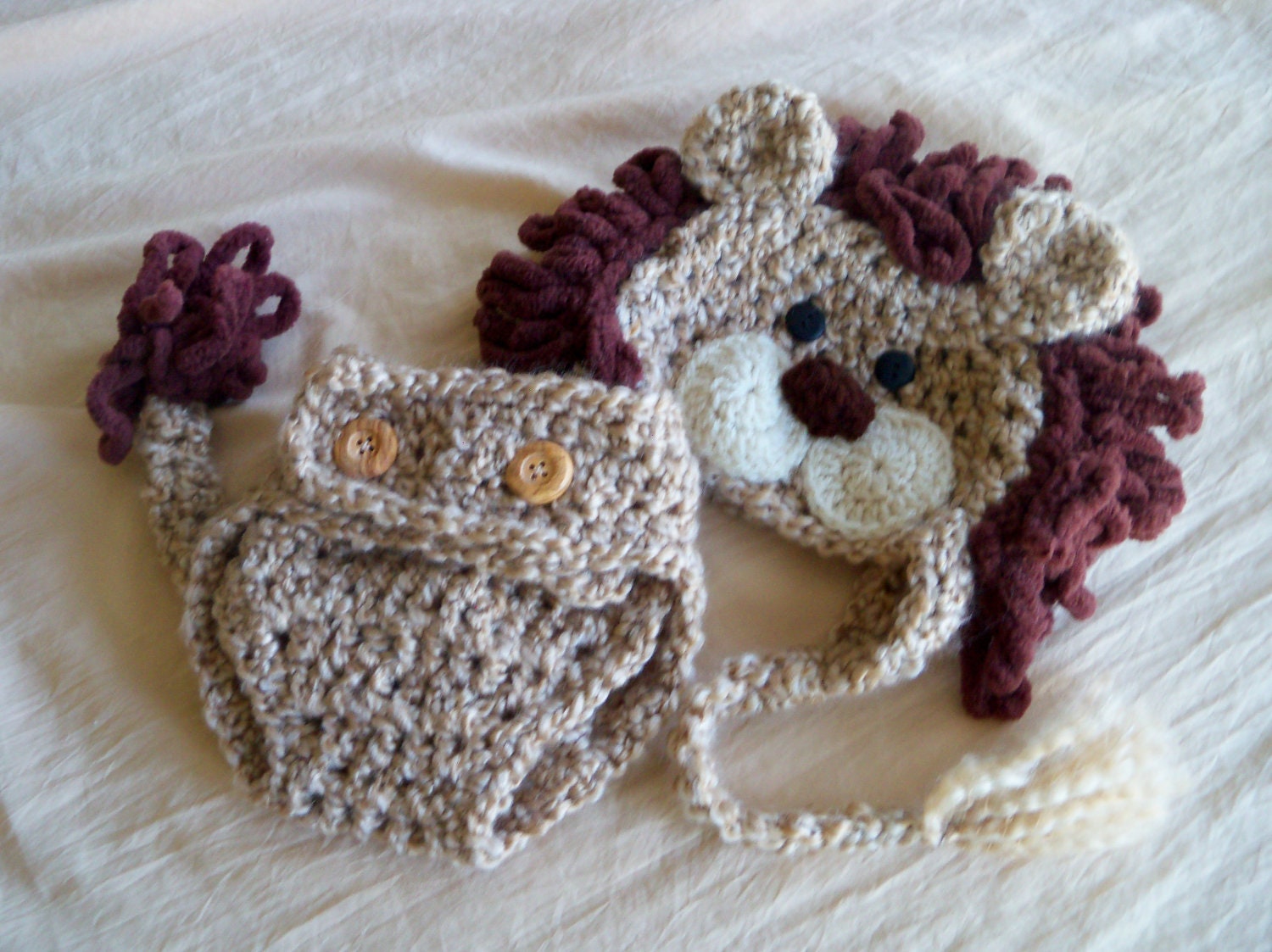 Lion Hat and Cover Set - Baby Lion Hat - Halloween Costume - Lion Hat Set - by JoJosBootique