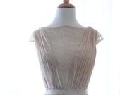 Custom Wedding Gown-Smoked Peach-Made to order in ivory, blush, smoked peach or black