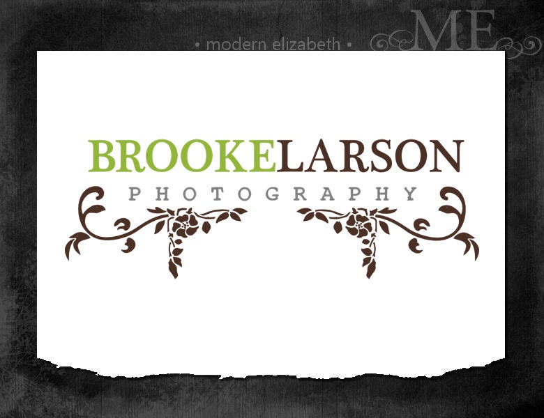 SALE :)  Premade Logo Design for Photography or Business Hand Drawn Custom Pre-made Logo, 2 Watermarks & Instructions (Brooke Larson)