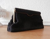 Helene Dale Purse, Fine Beaded Black Handbag, Made in Paris