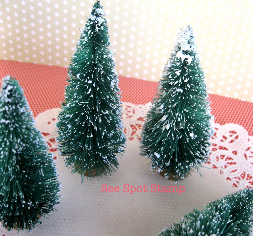 4 large bottle brush tree mini christmas trees by seespotst 4 large bottle brush tree mini christmas trees by seespotst