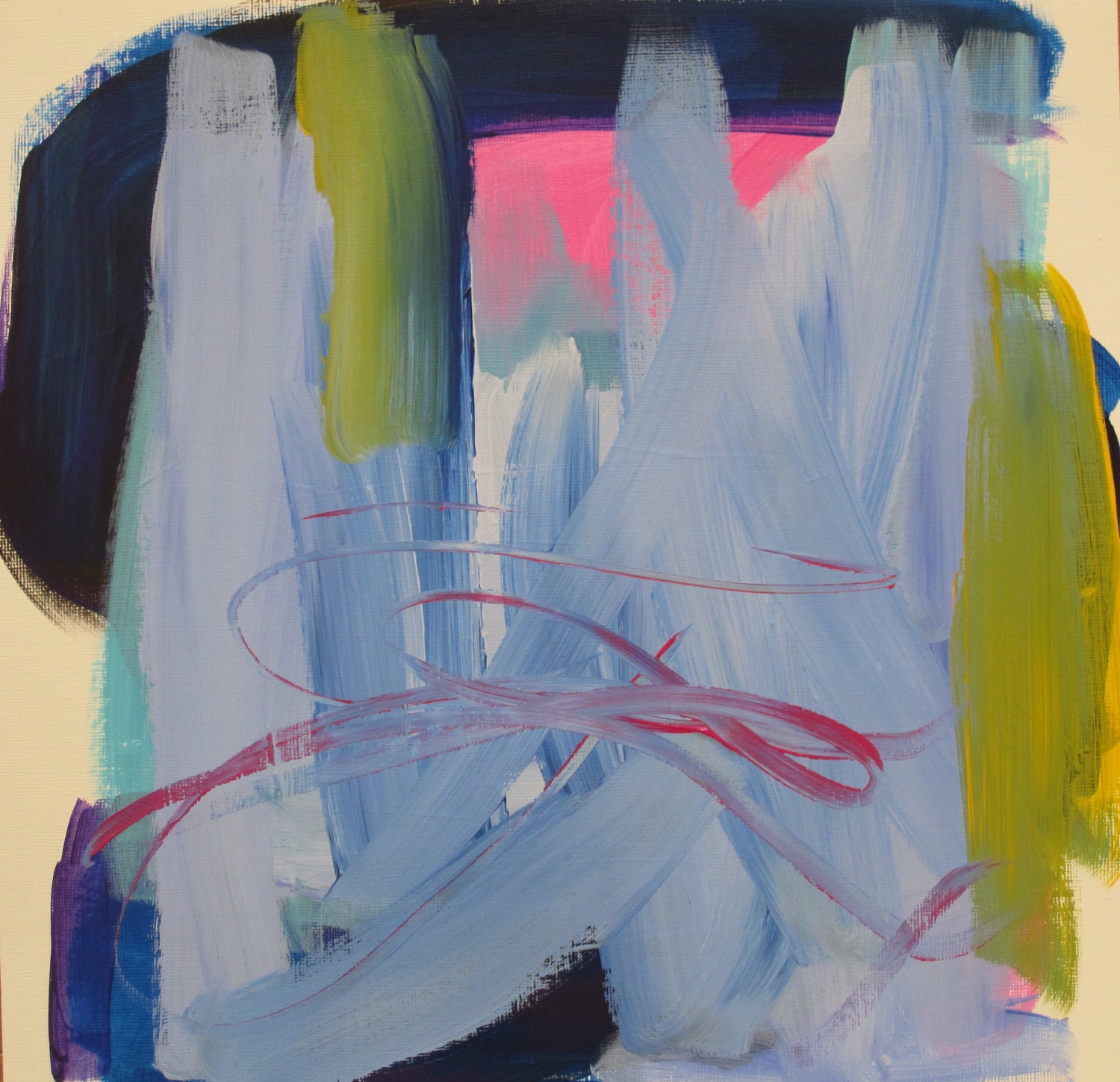 Original 12 x 12 painting on paper framed OR unframed by KSteele