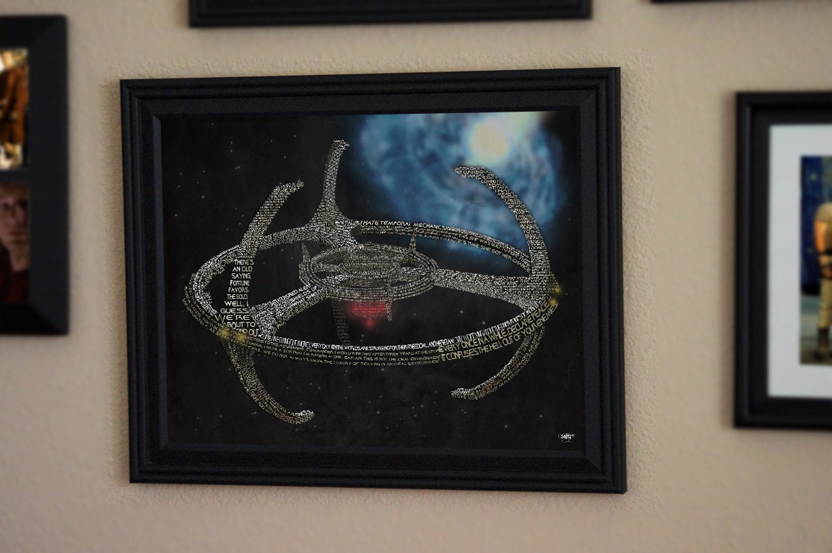 Deep Space Nine Art Print, Star Trek DS9 Poster, Trek Art, ST:DS9 - Framed