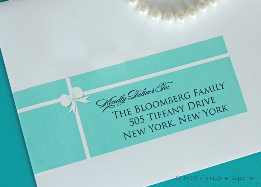Printable Tiffany's Box Wrap Around Labels by 505 Design Paperie Il_570xn