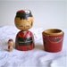 Kokeshi Doll, Traditional, Japan, Japanese Doll, Asian, Red, Box, Oriental, Signed,1960's, 1970's