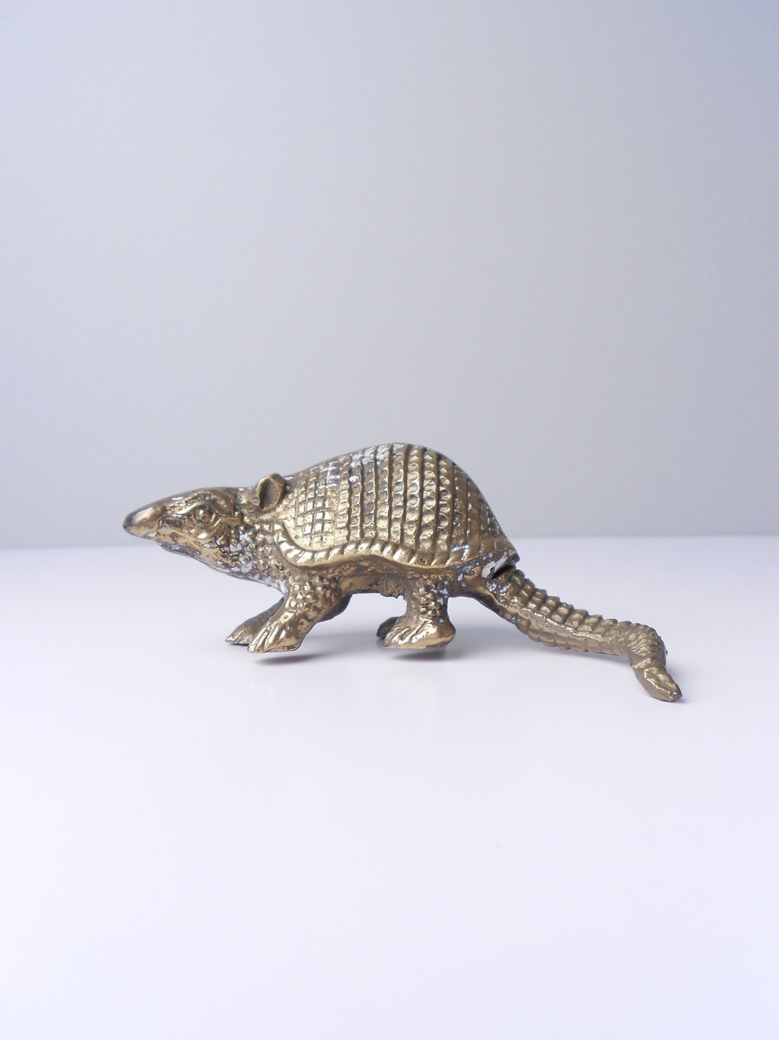 Armadillo Brass Metal Figurine
