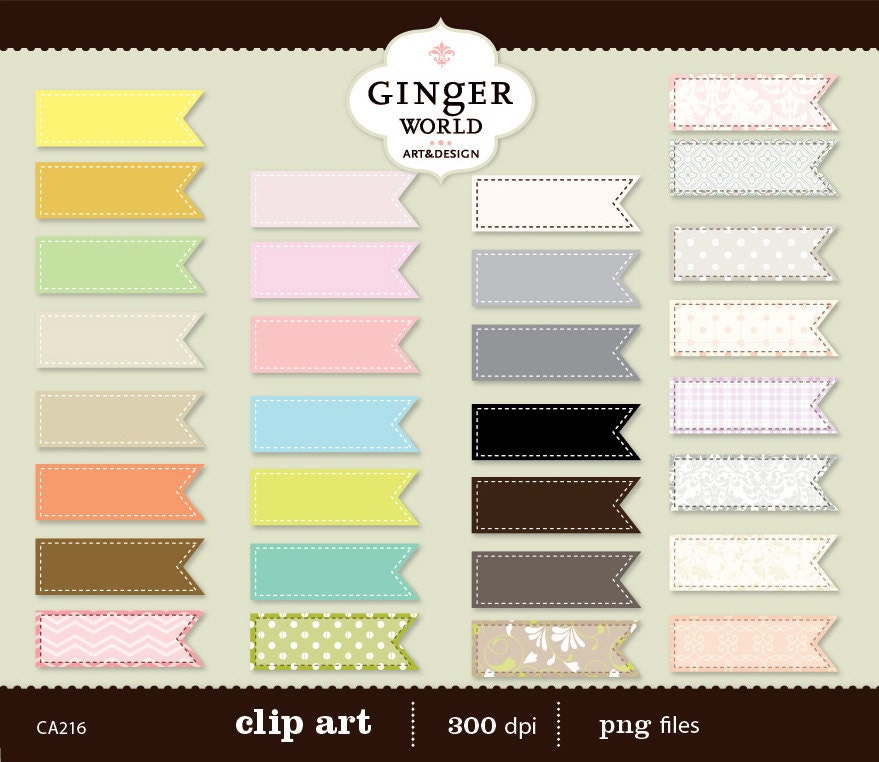 INSTANT DOWNLOAD Digital Ribbon Clipart, digital Banner, frame , scrapbooking, invitation, photo cards, royalty free (CA216)