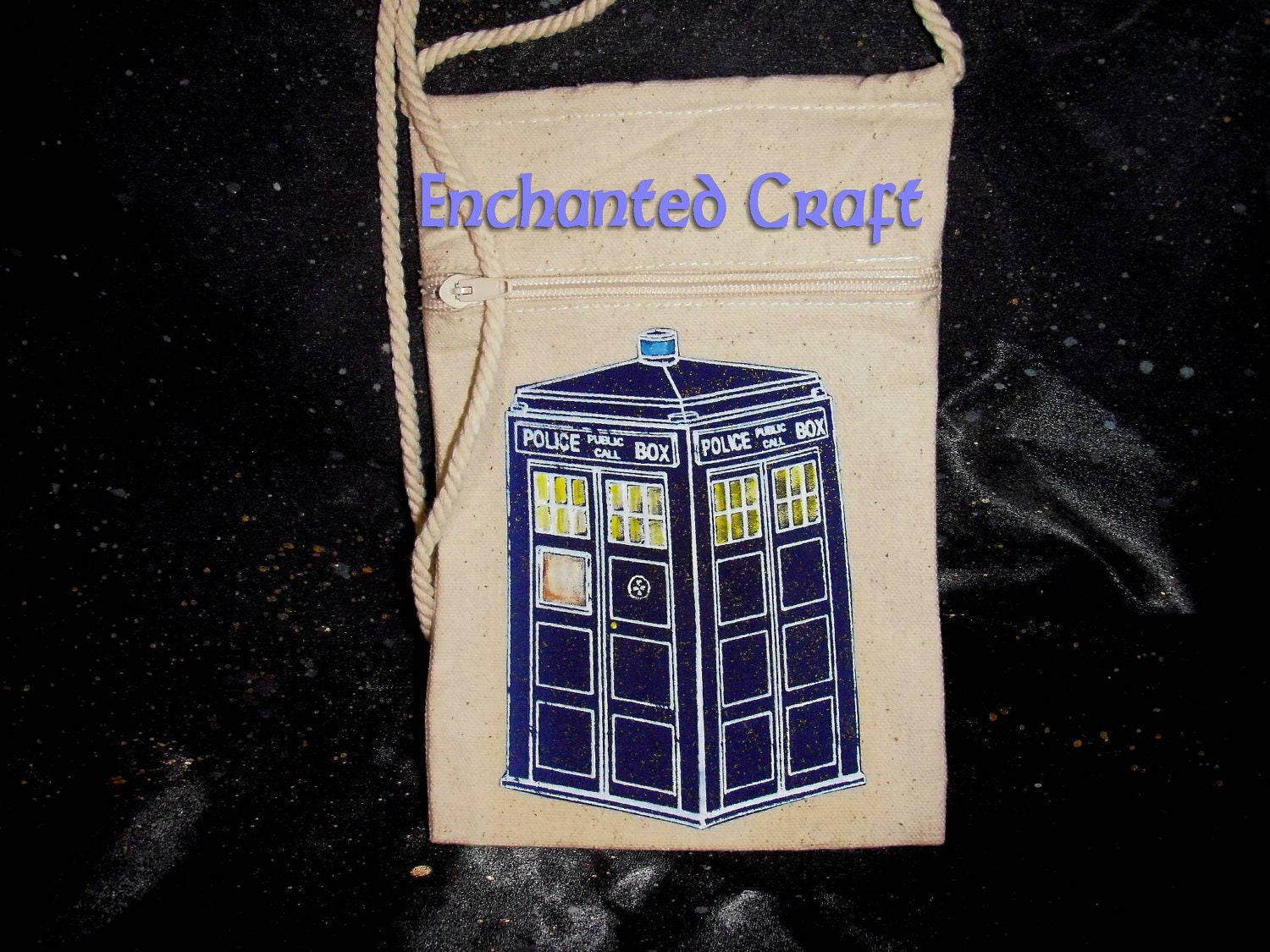 Dr Who TarDis bag, cozy, purse- zippered