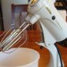 Classic Mid-Century Black and White 10-speed Sunbeam Mixmaster / Mixer