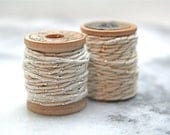 Bakers twine duo, Silver and Gold Collection.  Twinery baker's twine in Platinum and Gold Shimmer.