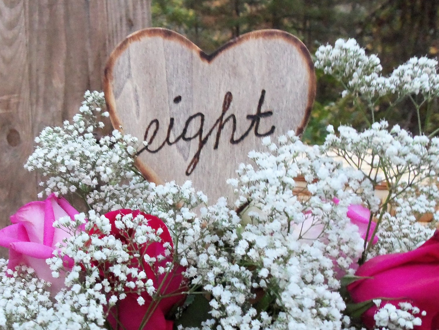 Rustic Heart Table Numbers - Set of 12 - GoRustic Designs
