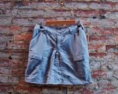 Womens Skirt/ Upcycled North Face Skirt with 6 pockets/ Gray/ Size 4