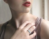 Modern Rings - Turquoise Pattern Porcelain Ring