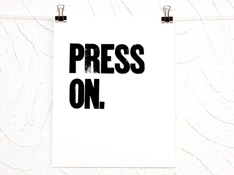 Press On letterpress print