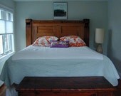 H10 Handmade Wooden Headboard Created  from Architectural Pieces - Antique Door and Antique Wooden Organ Pipes - SOLD