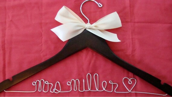 SALE Personalized Wedding Hanger/ Personalized Custom Bridal Hanger/ Brides Hanger/ Name Hanger