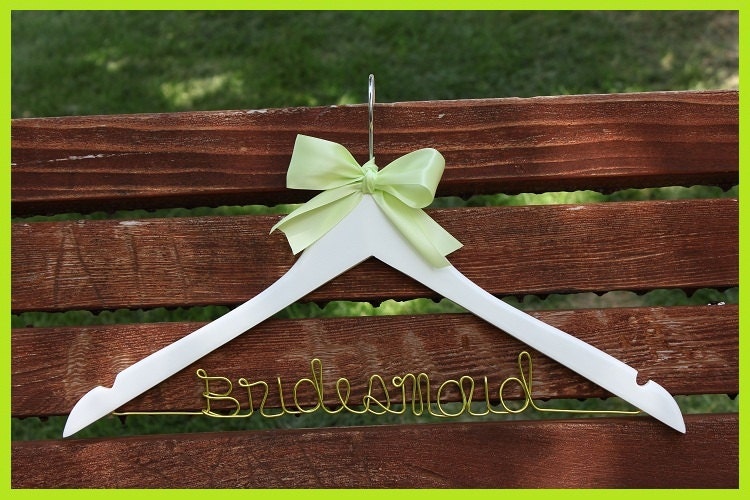 SALE Personalized Wedding Hanger/ Brides Hanger/ Bride/ Name Hanger/ Wedding Hanger / 47 ribbon colors
