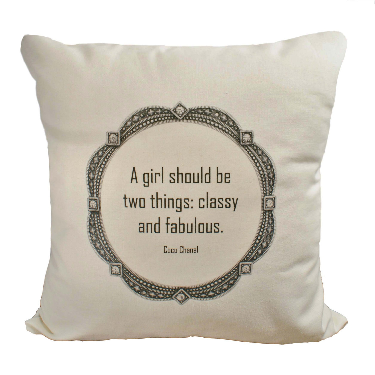 Coco Quote - Hemp and Organic Cotton Cushion Cover