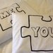 PERFECT WEDDING GIFT Puzzle Piece Pillow Case For Weddings, Couples, Love Pillowcases, You and Me, Pillows