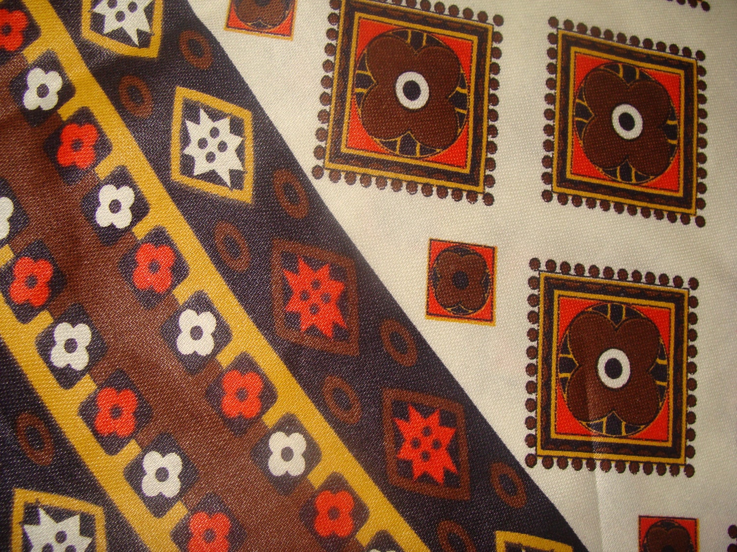44 x 3Y Vintage Cotton 1950s 1960s Eames Heals Danish Modern Dressmaking Designer Fabric Double border