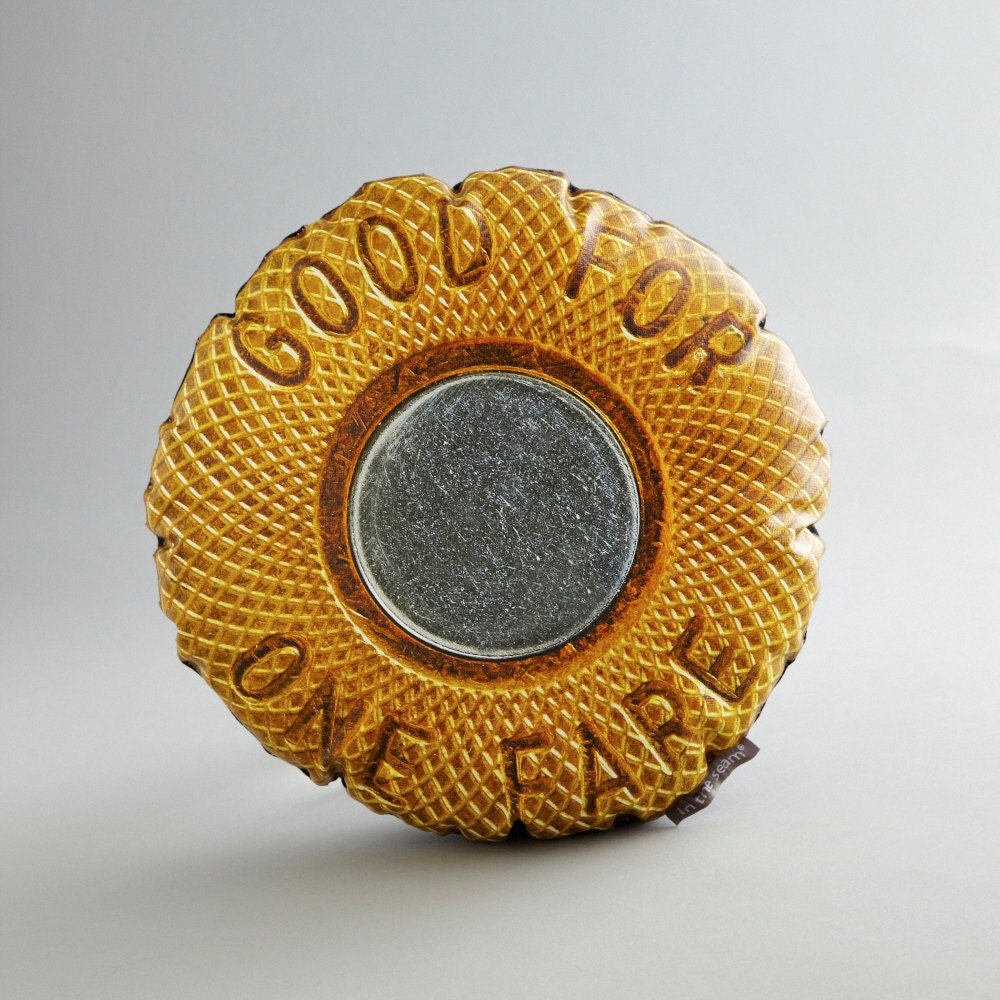 Officially Licensed 1986 NYC Subway Token Printed Pillow