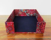 Fabric Wrapped Paper Tray/Inbox for Office, Studio,  or Dorm