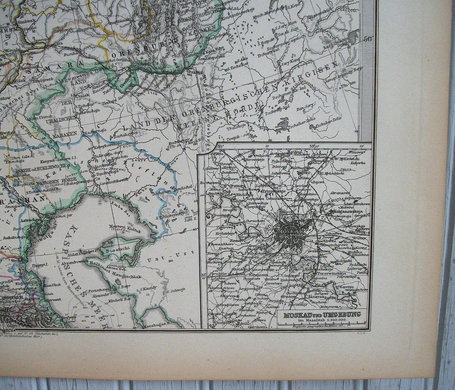 Antique Map of Russia 19th Century German