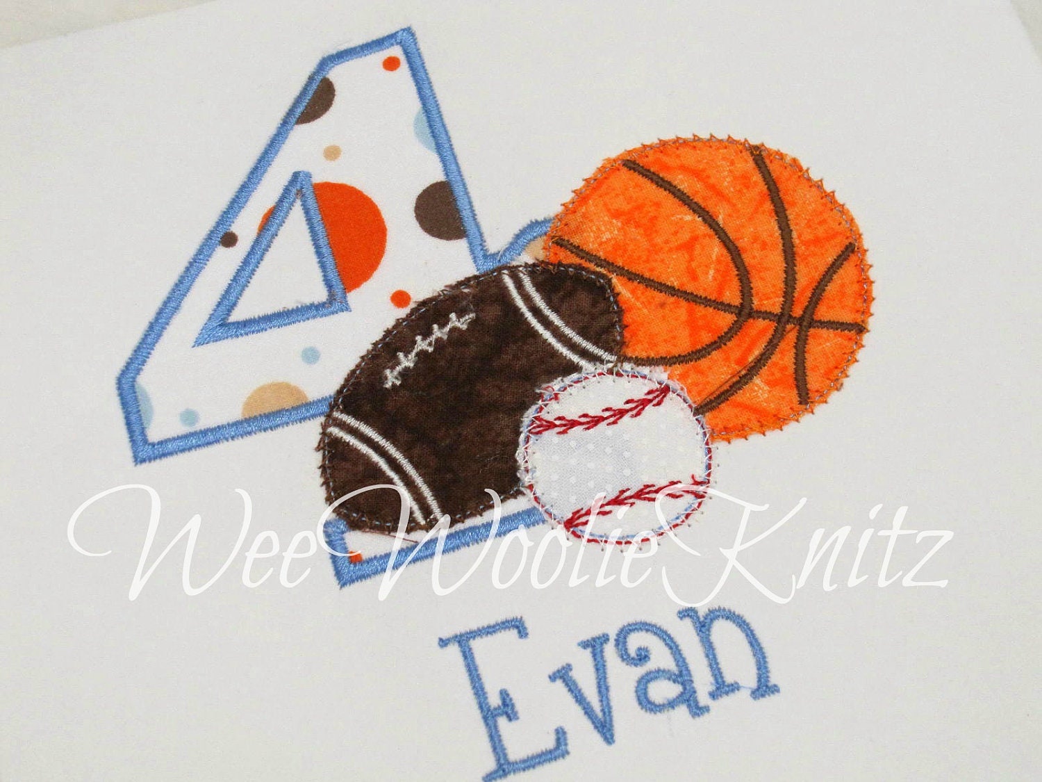 Sports Birthday T Shirt Personalized Boys Embroidered Applique Any Number 1st 2nd 3rd 4th 5th