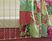 2 Pc - Baby Quilt and Center-Pleat Crib Skirt