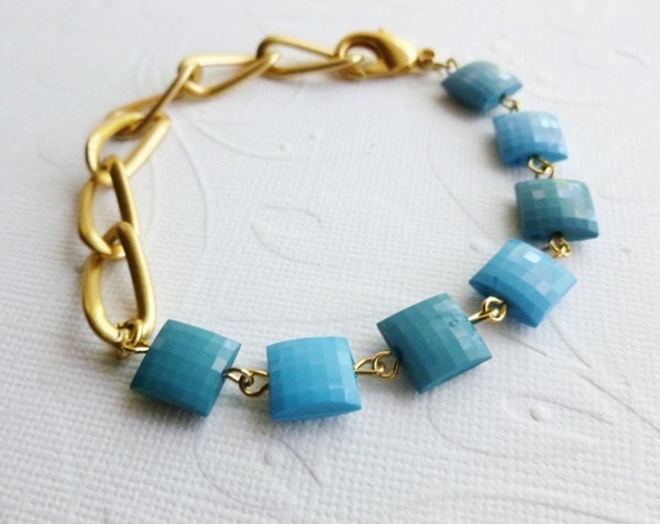 Blue Chain Bracelet