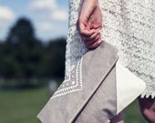 Geometrical Illusion Printed  Leather Pouch  white ipad case No. ZPB-101