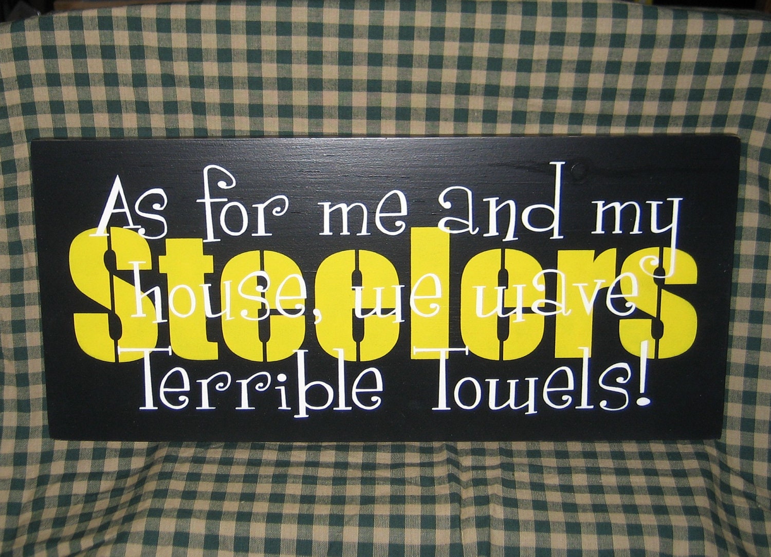 Steelers football sign, man cave, dad, sports, Pittsburgh Steelers