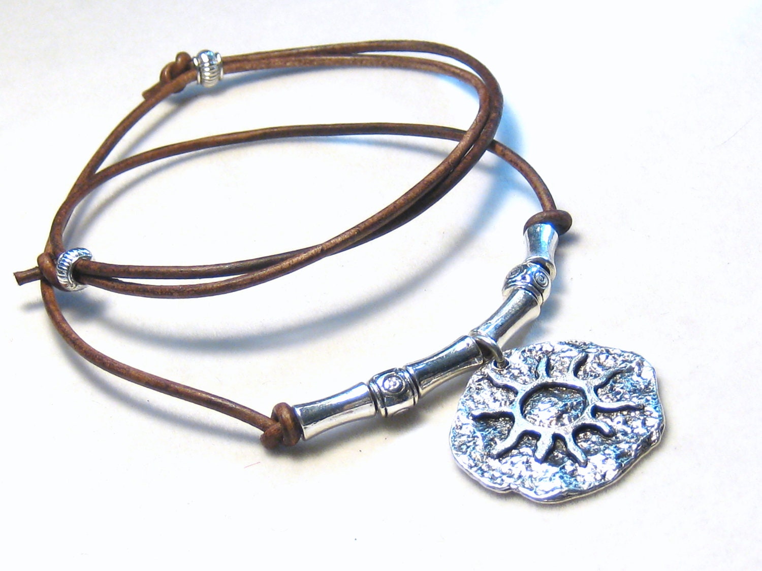 Return of the Sun Leather Necklace