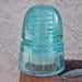 Vintage Glass Insulator Aqua Blue Brookfield